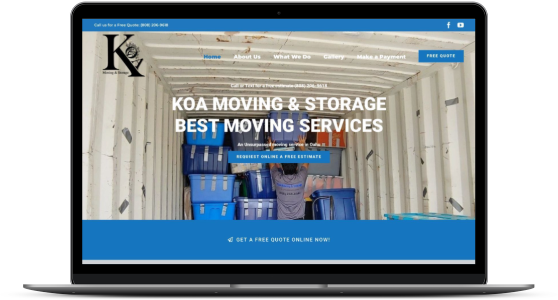 The Hawaii Agency Moving Company Web Design gallery